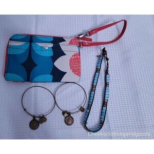 Accessories lot: Alex & Ani, Fossil Wristlet, Necklace